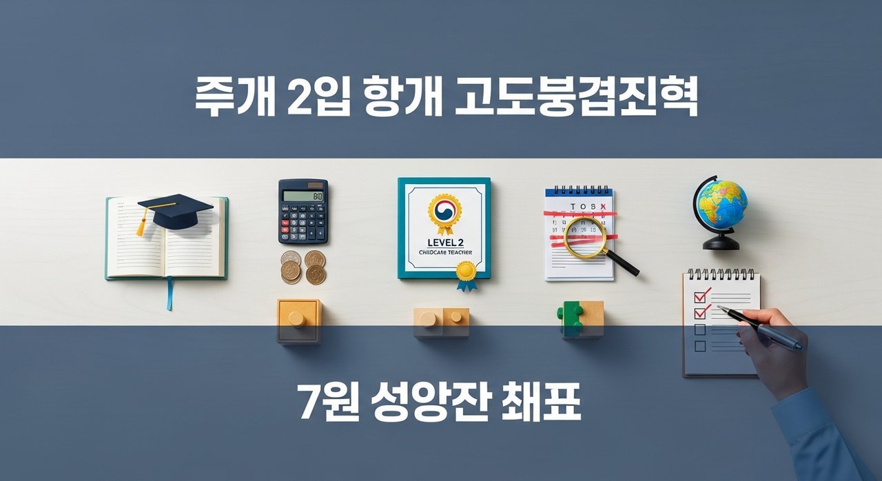 보육교사 2급 국비지원 과정 조건, 7가지 필수 확인사항