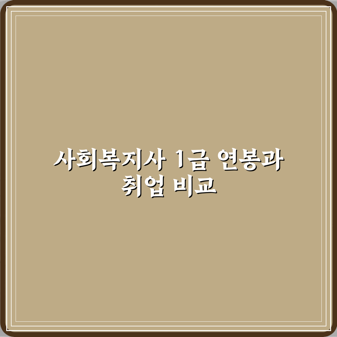 사회복지사 1급 연봉과 취업 분야 비교 꿀팁 공유할게요
