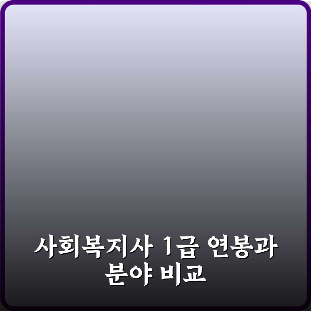 사회복지사 1급 연봉과 취업 분야 비교 꿀팁 공유할게요